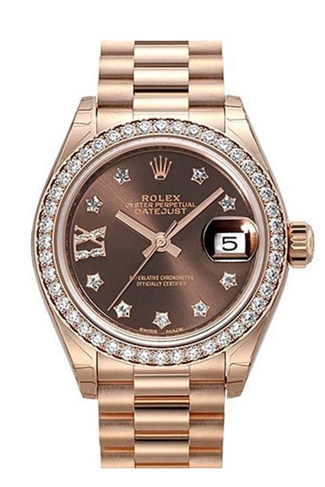 ladies datejust rolex rose gold|Rolex 28mm ladies Datejust watch.